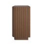 Walnut Ribbed 3 Drawer Chest - Drew 