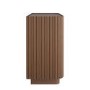 Walnut Ribbed 3 Drawer Chest - Drew 
