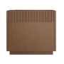 Walnut Ribbed 3 Drawer Chest - Drew 