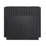 Black Ribbed 3 Drawer Chest of Drawers - Fully Assembled - Drew