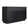 Black Ribbed 6 Drawer Chest of Drawers - Fully Assembled - Drew