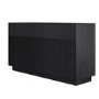 Black Ribbed 6 Drawer Chest of Drawers - Fully Assembled - Drew