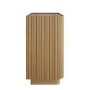 Natural Oak Ribbed 3 Drawer Chest of Drawers - Fully Assembled - Drew