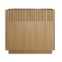 Natural Oak Ribbed 3 Drawer Chest of Drawers - Fully Assembled - Drew