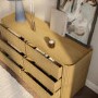 Natural Oak Ribbed 6 Drawer Chest of Drawers - Fully Assembled - Drew