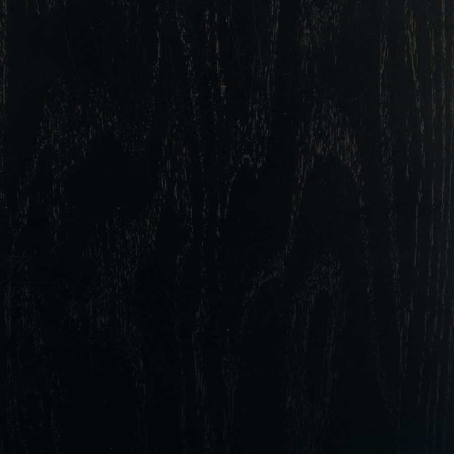 Black Ribbed Dressing Table with Drawers and Mirror - Drew