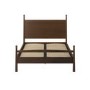 Dark Wood Double Wooden Bed Frame with Pillar Detail - Darwin