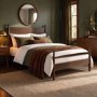 Dark Wood King Size Wooden Bed Frame with Pillar Detail - Darwin