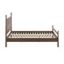 Dark Wood King Size Wooden Bed Frame with Pillar Detail - Darwin