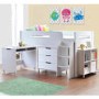 GRADE A2 - Dynamo White Cabin Bed - Ladder Can Be Fitted Either Side!