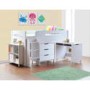 GRADE A2 - Dynamo White Cabin Bed - Ladder Can Be Fitted Either Side!