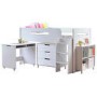 GRADE A2 - Dynamo White Cabin Bed - Ladder Can Be Fitted Either Side!