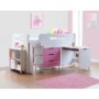 GRADE A1 - Dynamo Girls Pink Cabin Bed - Ladder Can Be Fitted Either Side!