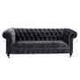 Darby 3 Seater Chesterfield Sofa in Grey Velvet