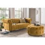 Darby Round Footstool - Mustard