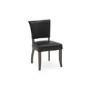 Duke Blue Leather Dining Chair with Solid Oak Frame