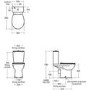 Ideal Standard Eurovit+ Close Coupled Toilet with Soft Close Seat