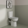 Ideal Standard Eurovit+ Comfort Height Close Coupled Toilet with Soft Close SeatEUROVIT+ CC BWL HO RSD BI 6/4 SCL S&C(C) Open Back