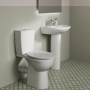 Ideal Standard Eurovit+ Comfort Height Close Coupled Toilet with Soft Close SeatEUROVIT+ CC BWL HO RSD BI 6/4 SCL S&C(C) Open Back