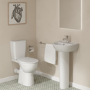 Ideal Standard Eurovit+ Comfort Height Close Coupled Toilet with Soft Close SeatEUROVIT+ CC BWL HO RSD BI 6/4 SCL S&C(C) Open Back