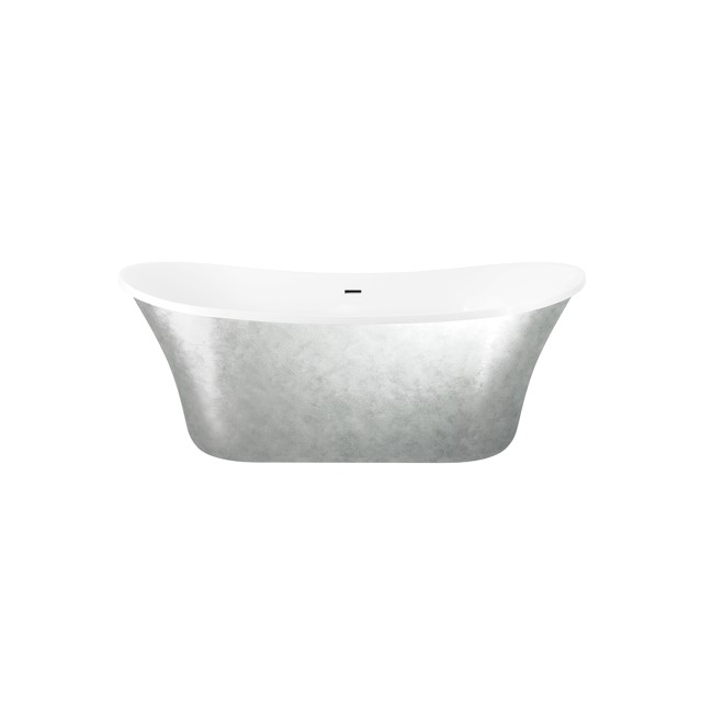 Silver Freestanding Double Ended Slipper Bath 1705 x 755mm - Elementa