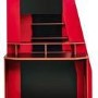 Black and Red High Sleeper Gaming Bed with Desk and Shelves - Eagle