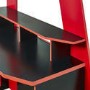 Black and Red High Sleeper Gaming Bed with Desk and Shelves - Eagle