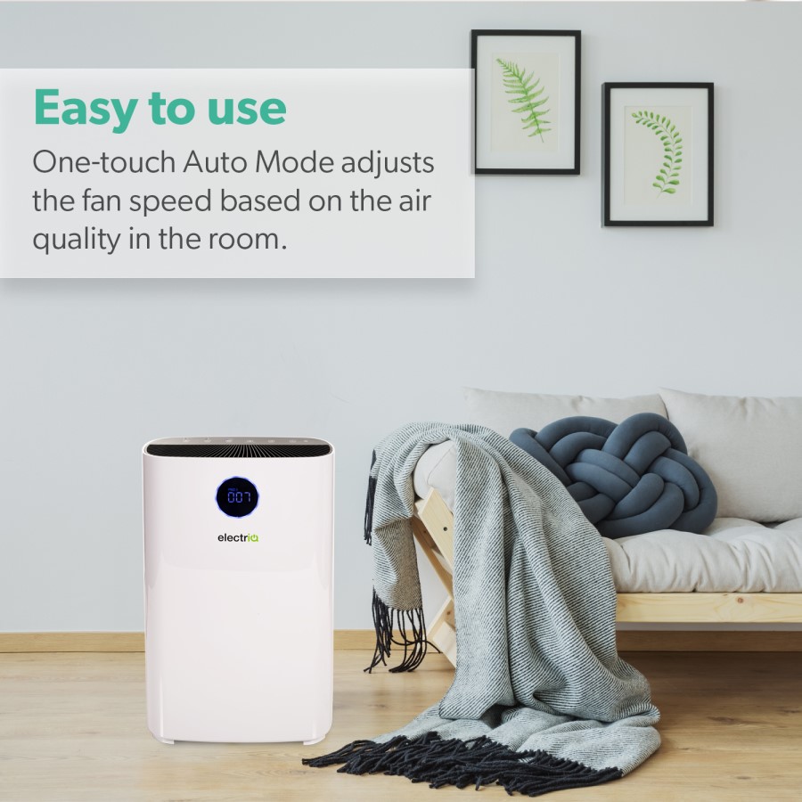 electriQ 3 Stage PM2.5 HEPA Air Purifier 300 CADR Great for Rooms up to 120 Sqm