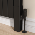 ECOFEET2B Eco Eleganza Black Designer Radiator Feet -Suitable for Double Panel Aluminium Radiator