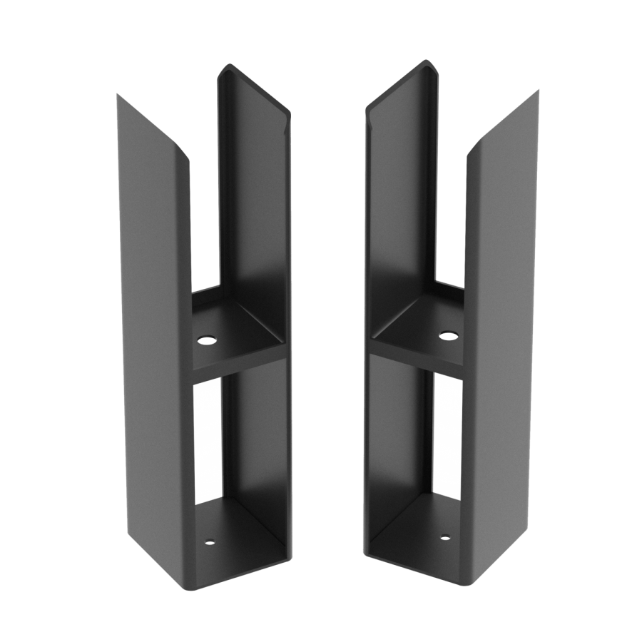 Eco Eleganza Black Designer Radiator Feet -Suitable for Double Panel Aluminium Radiator