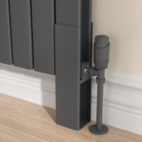 Eco Eleganza Anthracite Designer Radiator Feet -Suitable for Double Panel Aluminium Radiator