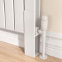 Eco Eleganza White Designer Radiator Feet -Suitable for Double Panel Aluminium Radiator
