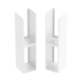Eco Eleganza White Designer Radiator Feet -Suitable for Double Panel Aluminium Radiator