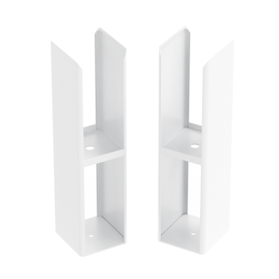 Eco Eleganza White Designer Radiator Feet -Suitable for Double Panel Aluminium Radiator