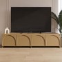 GRADE A2 - Large Oak TV Stand with Storage and Arch Detail - TV's up to 75" -  Ellie