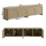 Wide Oak Tv Stand with storage and Arch Detail - TV's up to 75" -  Ellie