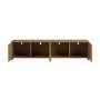 GRADE A2 - Large Oak TV Stand with Storage and Arch Detail - TV's up to 75" -  Ellie