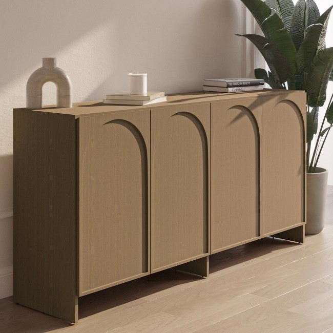 Large Oak Sideboard with Arch Detail - 4 Doors - Ellie