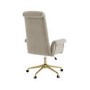Beige Chenille High Back Office Chair - Effie