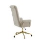 Beige Chenille High Back Office Chair - Effie