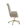 Beige Chenille High Back Office Chair - Effie