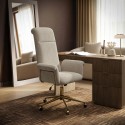 EFI001 Beige Chenille High Back Office Chair - Effie