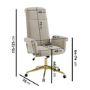Beige Chenille High Back Office Chair - Effie