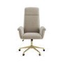Beige Chenille High Back Office Chair - Effie