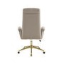 Beige Chenille High Back Office Chair - Effie