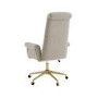 Beige Chenille High Back Office Chair - Effie