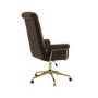 Brown Velvet High Back Office Chair - Effie 