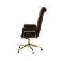 Brown Velvet High Back Office Chair - Effie 