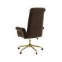 Brown Velvet High Back Office Chair - Effie 