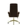 Brown Velvet High Back Office Chair - Effie 